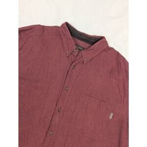 Woolrich Flannel Button Down Shirt Solid Men's Size 2XL Red Rock Heather